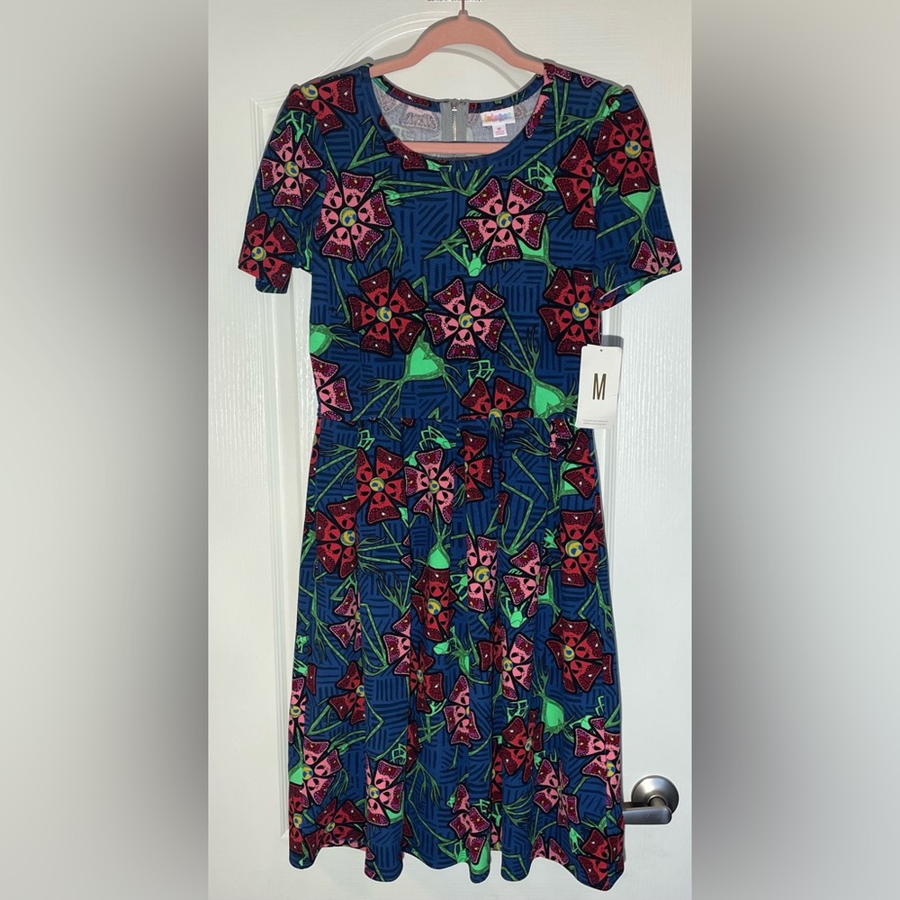 Disney LuLaRoe Nightmare Before Christmas Jack Skellington Amelia Dress M